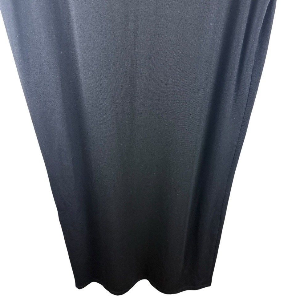 Reformation Bronwyn T-shirt dress Sz Small S Black side split stretch - Picture 8 of 10